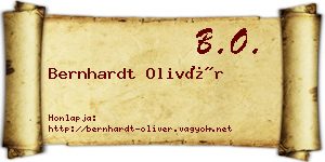 Bernhardt Olivér névjegykártya