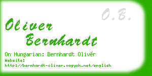 oliver bernhardt business card